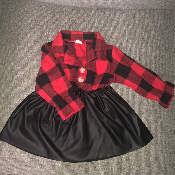 Other - Buffalo Print Pleather Dress
